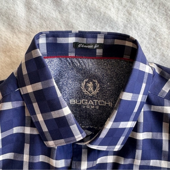 Bugatchi Uomo Classic Fit Long Sleeve Button Down Shirt Size M - Picture 4 of 8
